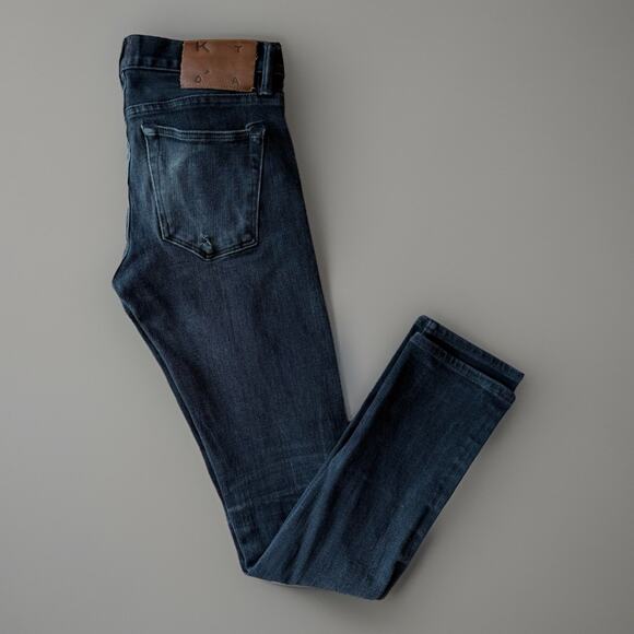 Kato Selvedge Needle Skinny Jeans 29 Black Hiroshi Streeatwear Japan Denim - Picture 1 of 11